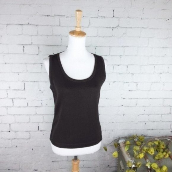 St. John Sport Wool Blend Knit Tank Top Brown Size  Small - Picture 1 of 7